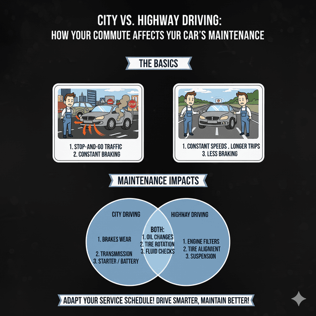 City vs. Highway Driving: How Your Commute Affects Your Car's Maintenance