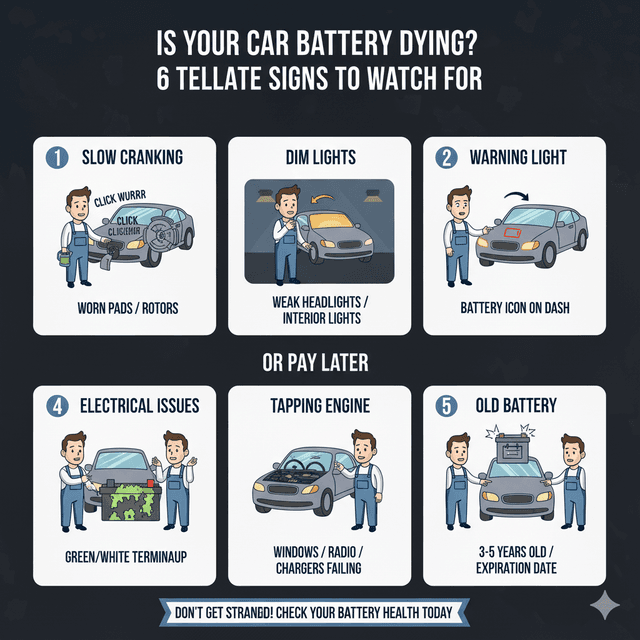 Is Your Car Battery Dying? 6 Telltale Signs to Watch For