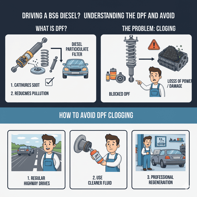Driving a BS6 Diesel? Understanding the DPF and How to Avoid Clogging Issues