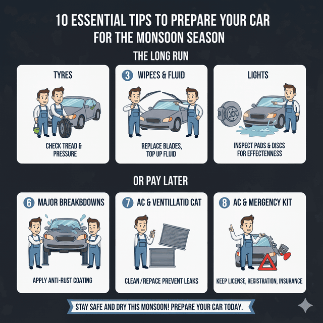 10 Essential Tips to Prepare Your Car for the Monsoon Season